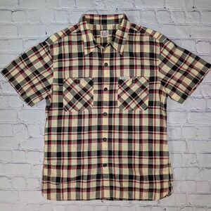 The Flat Head CO-23HW Glory Park Work Shirt Mens 38 Plaid Made in Japan